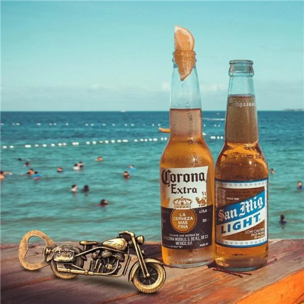 Unique Motorcycle Bottle Opener, Vintage Look Christmas Gift for Beer Bike Lover - Picture 4 of 7